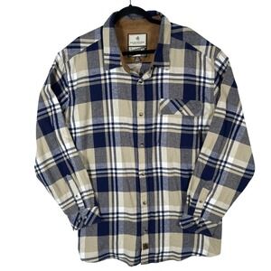 Legendary Whitetails Buck Camp Plaid Flannel Shirt Men's 2XL Long Sl Cord Collar